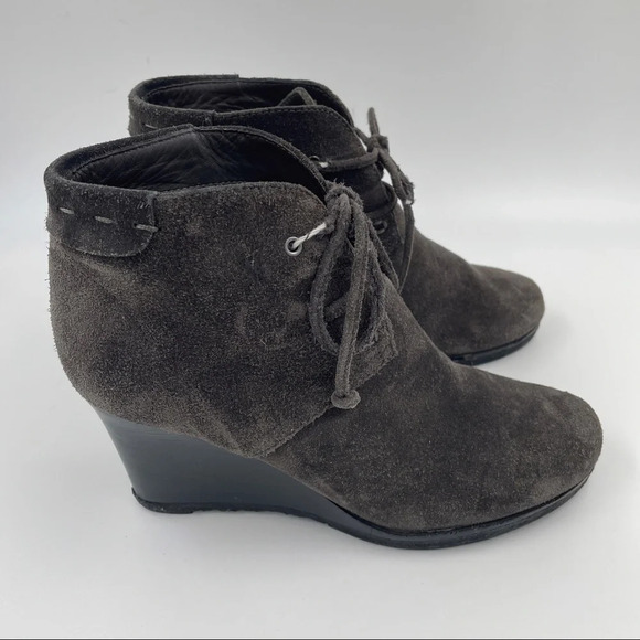 Via Spiga suede wedge lace-up bootie - Picture 1 of 9